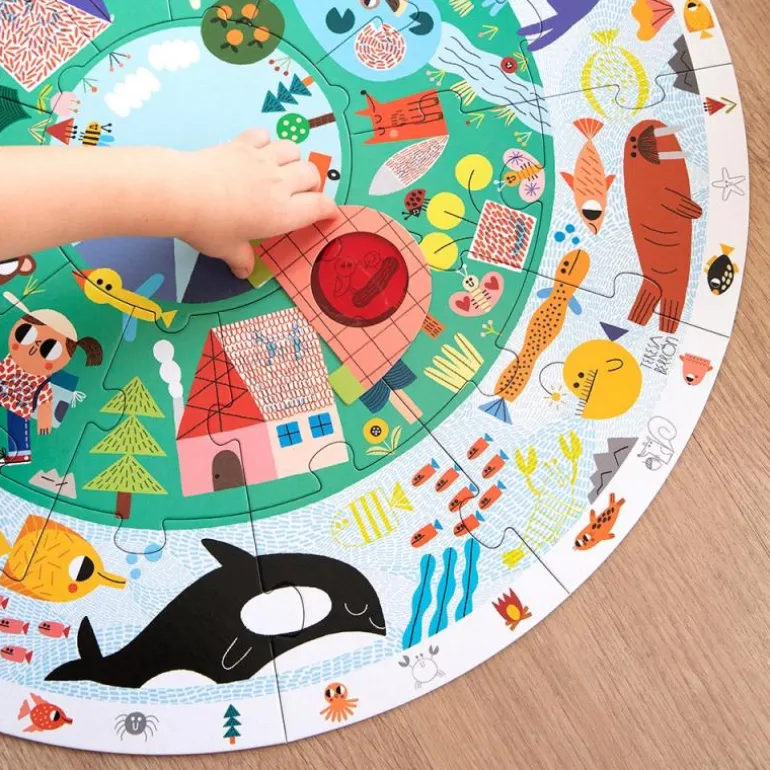 Puzzle XXL descubre animales 25 pzas circular