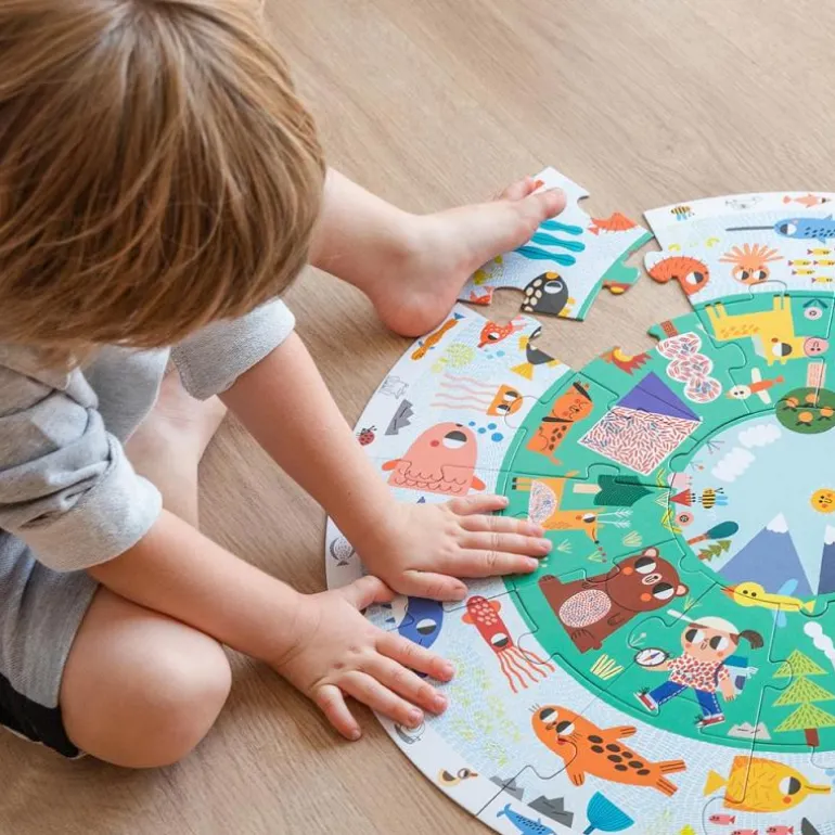 Puzzle XXL descubre animales 25 pzas circular