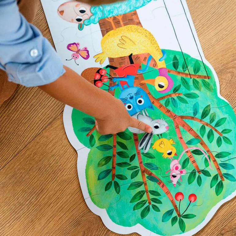 Puzzle XXL reversible día y noche brilla oscuridad 27 piezas