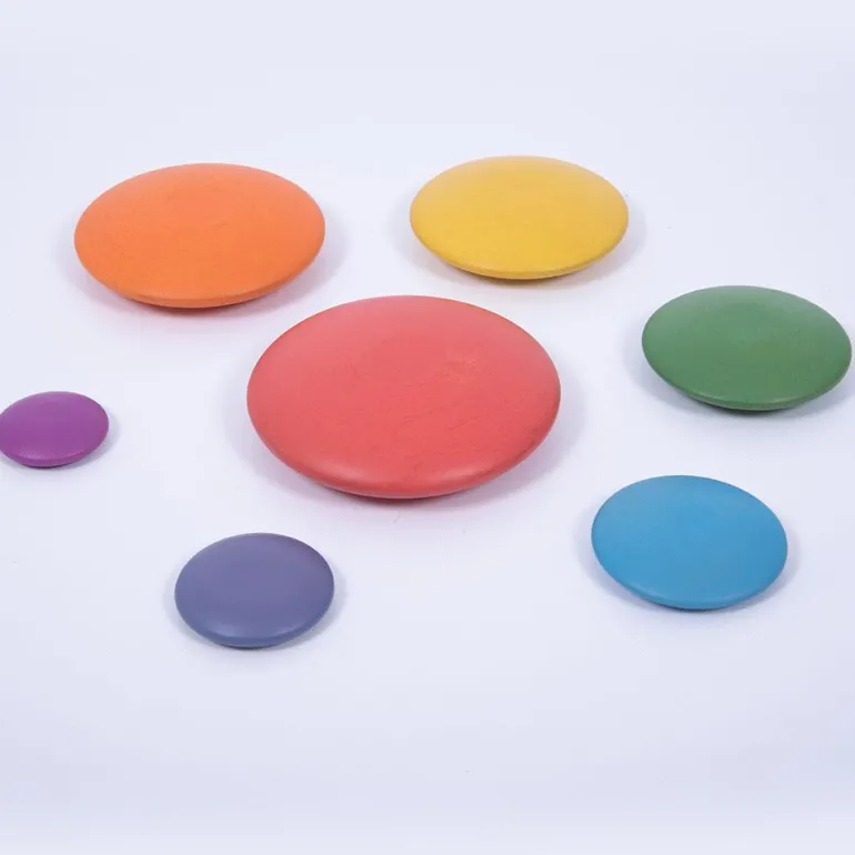 Rainbow buttons madera colores apilables