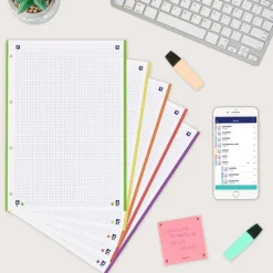 Recambio A4 cuadrícula 5x5 120hj 4 taladros colores vivos