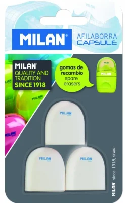 Recambio goma de borrar Capsule Milan 3 unidades