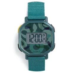 Reloj de pulsera digital serpientes verdes