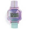 Reloj de pulsera digital prisma púrpura
