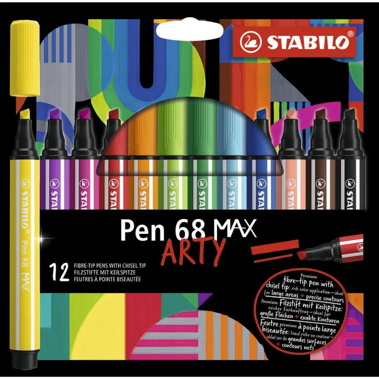 Rotulador 12 colores Stabilo Pen 68 Max Arty