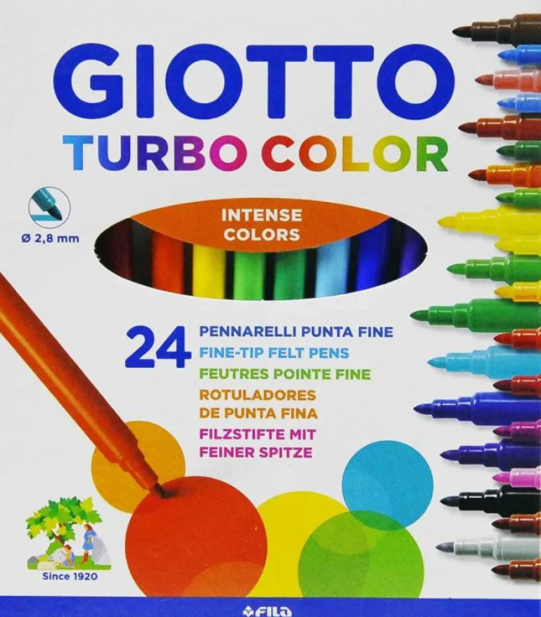 Rotulador 24 colores Turbo Color Giotto