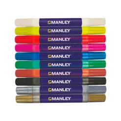 Rotulador acrílico set 10 colores Manley