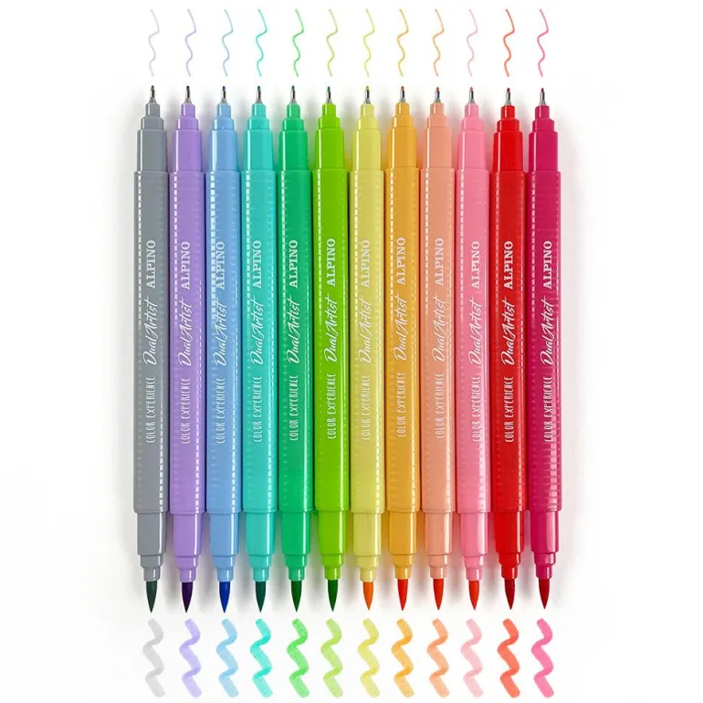 Rotulador Alpino 12 colores pastel Dual Artist