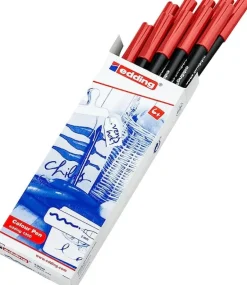 Rotulador Edding 1300 caja 10 rojo. Caja de 10 uds