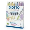 Rotulador Giotto turbo soft brush 10 colores pastel