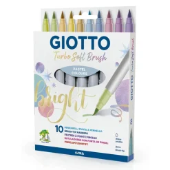 Rotulador Giotto turbo soft brush 10 colores pastel
