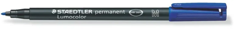 Rotulador permanente Lumocolor punta media azul