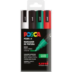 Rotulador Posca PC5M 4 colores Navidad
