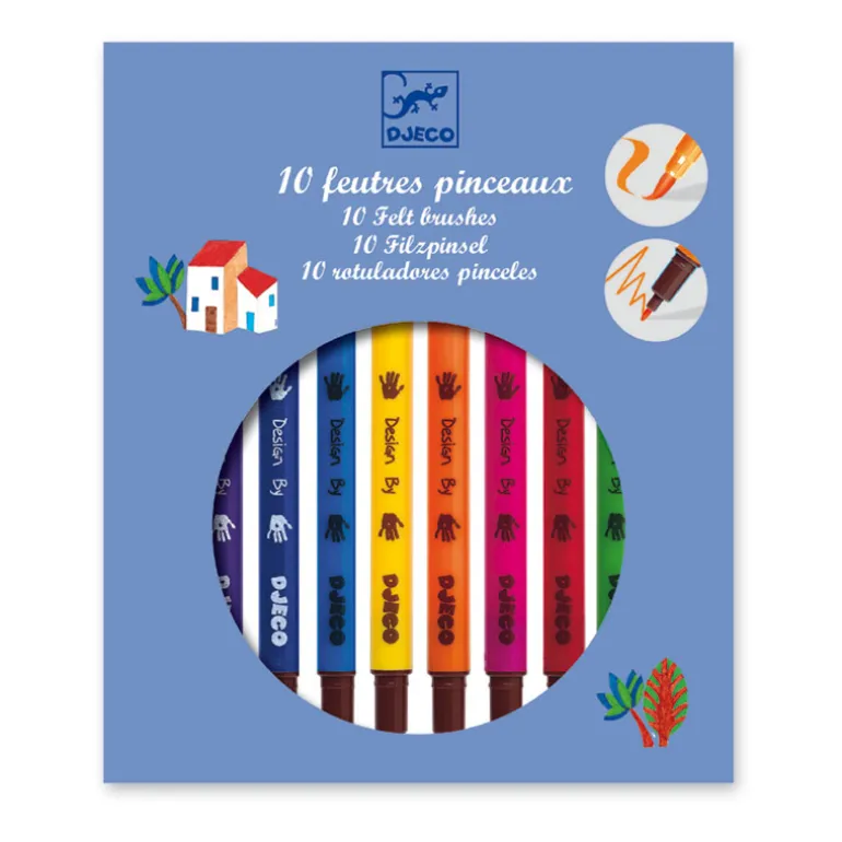 Rotulador punta de pincel 10 colores