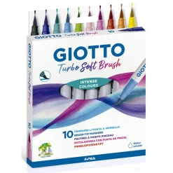 Rotulador punta pincel 10 colores Giotto turbo soft brush