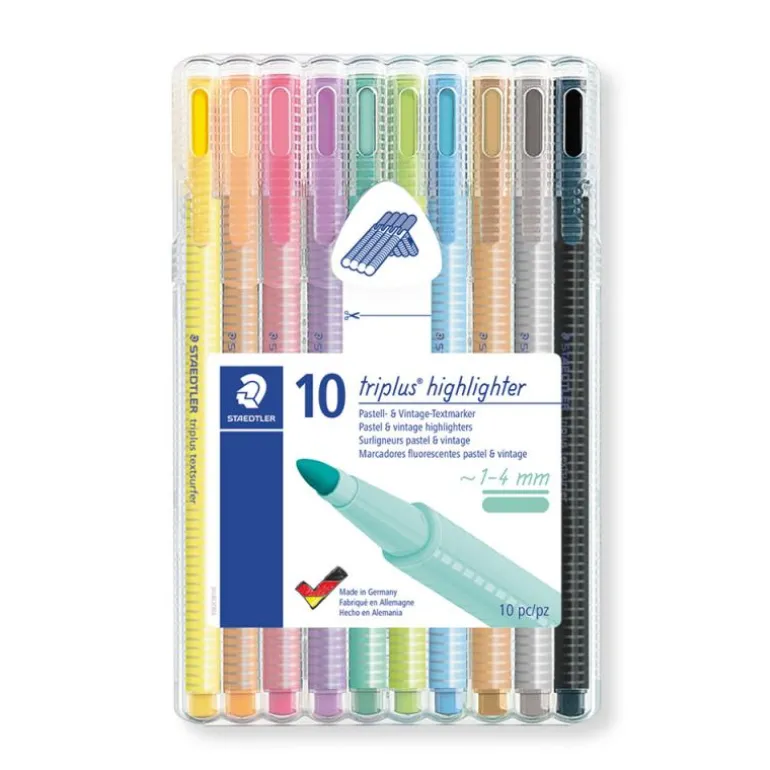 Rotulador triangular 10 colores Triplus Textsurfer Staedtler