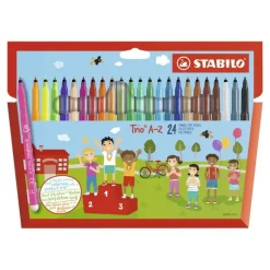 Rotulador triangular 24 colores Stabilo