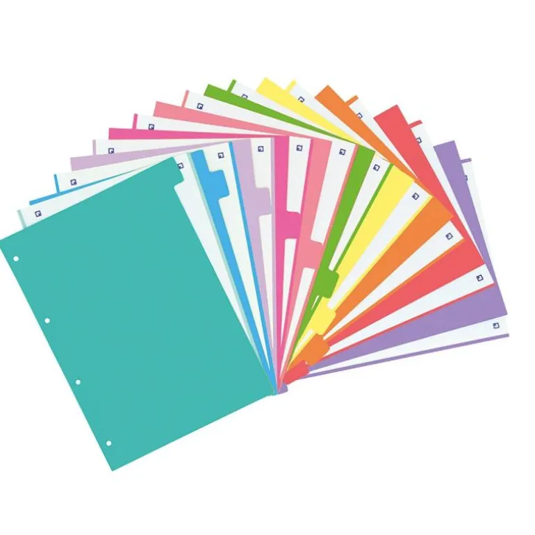 Separadores de colores tamaño A4 10 posiciones