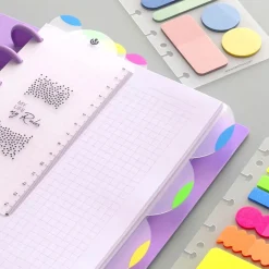 Separadores PP bloc Ingeniox A5 neón 4 posiciones transparente