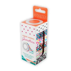 Set 6 cintas adhesivas con motivos geométricos 10mx15mm