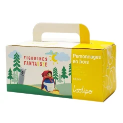 Set 10 figuras madera fantasía 7cm formas variadas