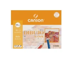 Set 10 láminas de dibujo A4 con recuadro 130gr. Basik Canson