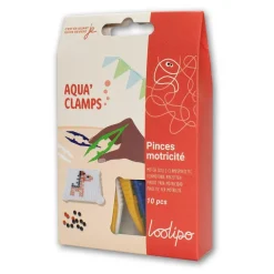 Set 10 pinzas motricidad color surtido para perlas de agua