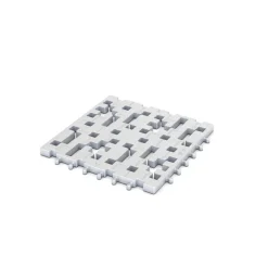 Set 6 placas base Meli basic color plateado soporte construcciones