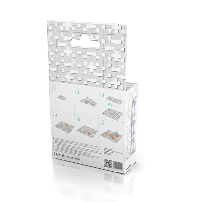 Set 6 placas base Meli basic color plateado soporte construcciones