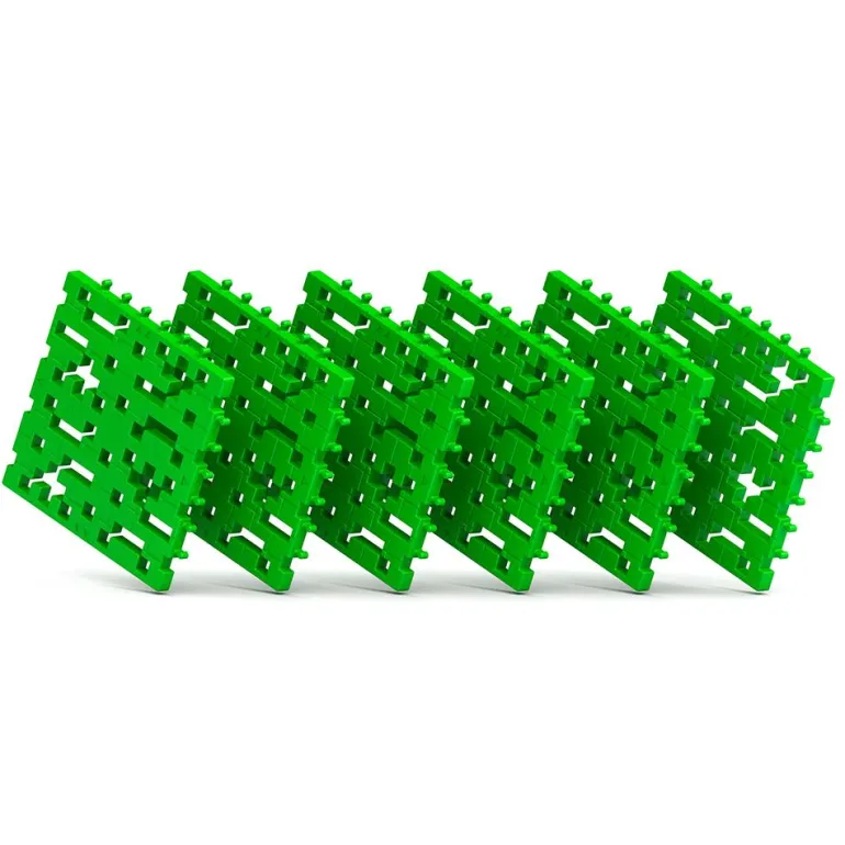 Set 6 placas base Meli basic color verde soporte construcciones