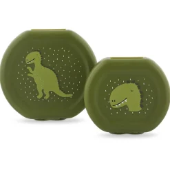 Set 2 tarteras 150ml y 300ml dinosaurio cierre clip