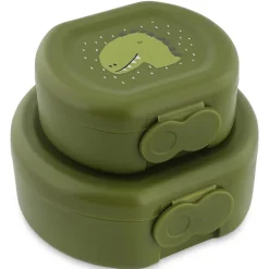 Set 2 tarteras 150ml y 300ml dinosaurio cierre clip