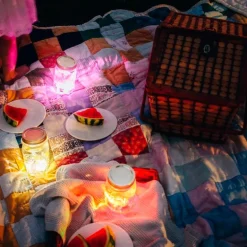 Set cubos rojos con luz 4 unidades Glo Pals