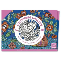 Set de 3 pósters para colorear flores