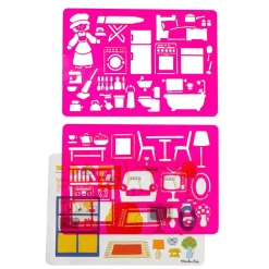 Set de plantillas con diseños de objetos de casa