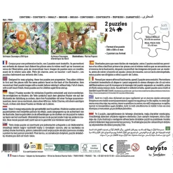 Set dos puzzles Animales salvajes 24 piezas Calypto