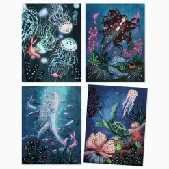 Set láminas pintura 3D mundo submarino