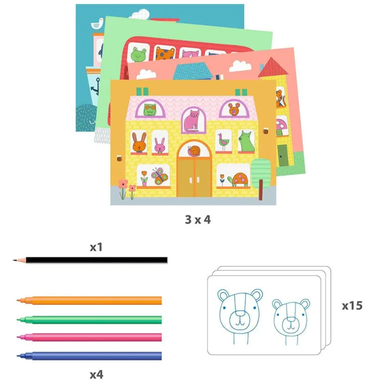 Set para colorear El calco es un arte