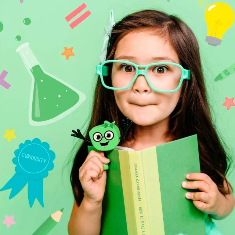 Set personaje Pippa y 2 cubos verdes con luz Glo Pals