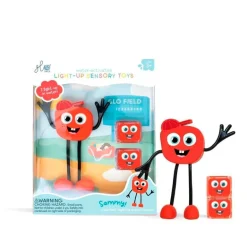 Set personaje Sammy y 2 cubos rojos con luz Glo Pals