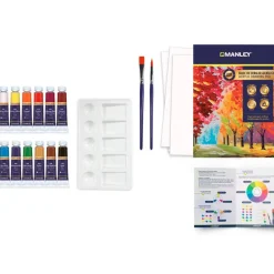 Set pintura acrílica 16 piezas Manley