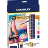 Set pintura gouache 16 piezas Manley
