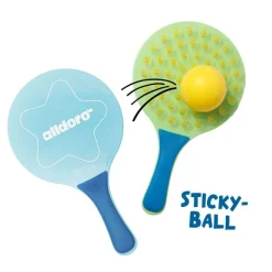 Set raquetas con ventosa con 2 pelotas.