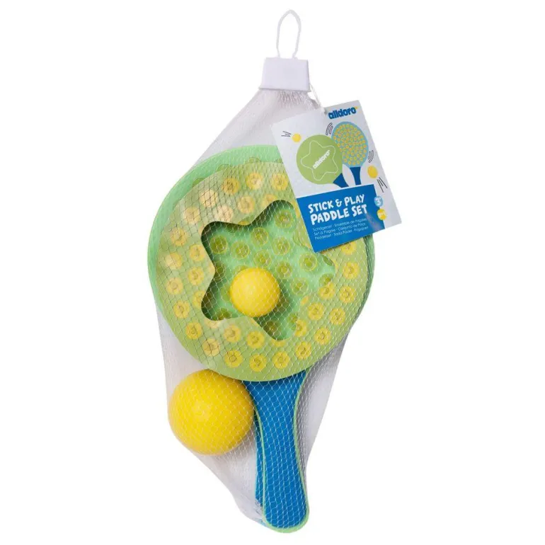 Set raquetas con ventosa con 2 pelotas.