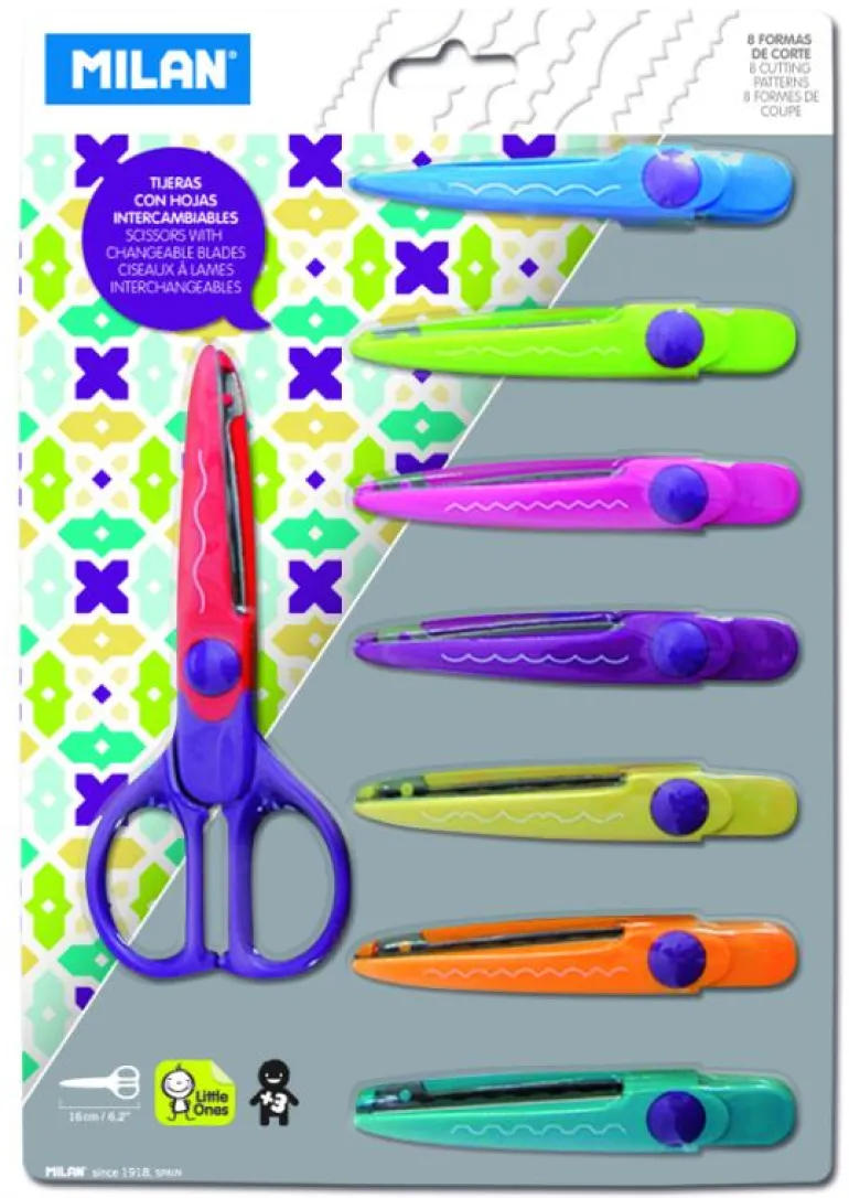 Set tijeras Zig Zag con 8 hojas intercambiables Milan