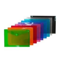 Sobre tamaño A4 con cierre velcro colores surtidos