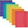 Sobre tamaño A4 PP translúcido multitaladro con cierre de velcro colores surtidos