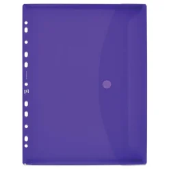 Sobre tamaño A4 PP translúcido multitaladro con cierre de velcro colores surtidos