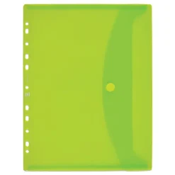 Sobre tamaño A4 PP translúcido multitaladro con cierre de velcro colores surtidos