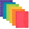 Sobre tamaño A5 PP translúcido multitaladro con cierre de velcro colores surtidos